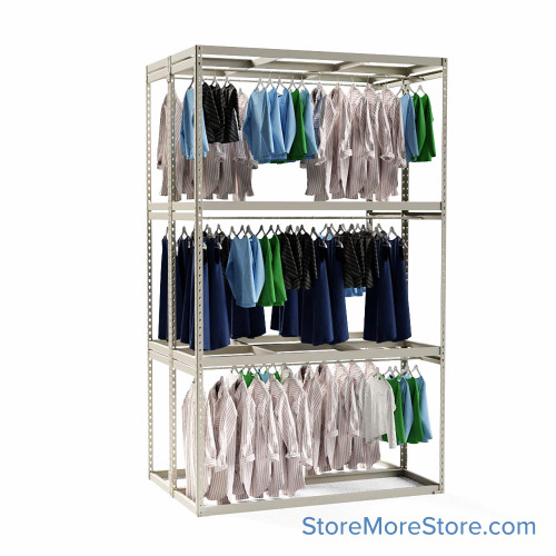 Garment Clothing Racks, 72" W x 48" D x 120" H