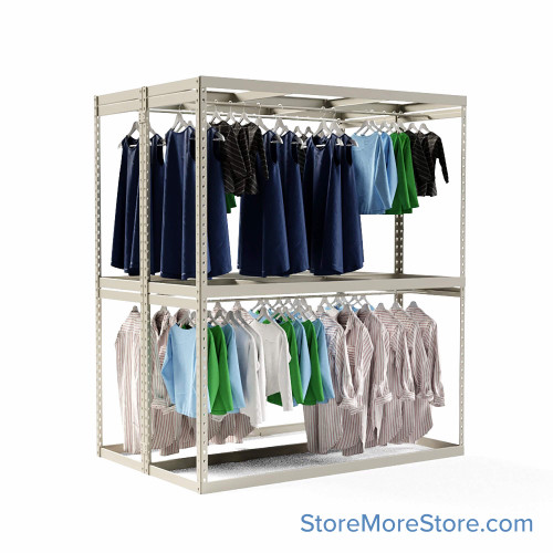 Garment Clothing Racks, 72" W x 48" D x 84" H Garment Clothing Racks, 72" W x 48" D x 84" H
