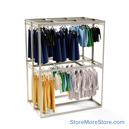 Garment Clothing Racks, 72" W x 48" D x 96" H