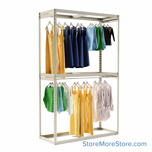 Garment Clothing Racks, 60" W x 24" D x 96" H Garment Clothing Racks, 60" W x 24" D x 96" H