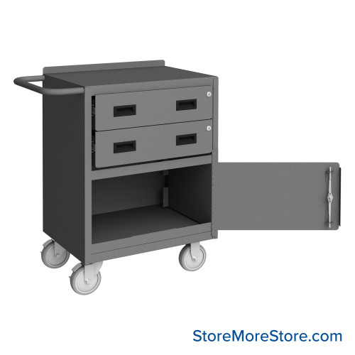 Bench Cart, 24" Wide, 2 Drawers/ 1 Door