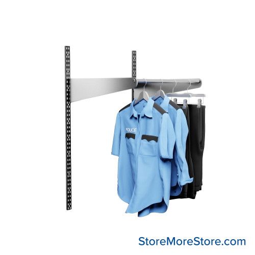 Wall Mounted Coat Rack, 30" W, Garment Rack Unit, 1 Level Wall Mounted Coat Rack, 30" W, Garment Rack Unit, 1 Level