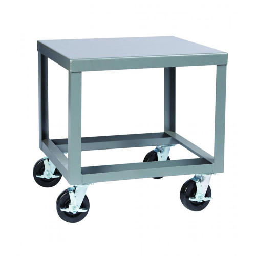Industrial Machine Table, 22" W x 30" D x 36" H, 1 Shelf, Includes Casters