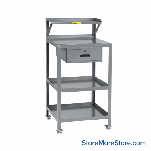 Shop Desk, 24" W x 22" D x 39" H, Stationary, Open Shop Desk, 24" W x 22" D x 39" H, Stationary, Open