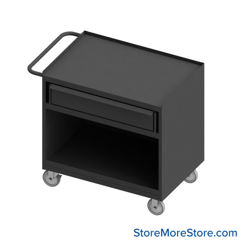 Mobile Workbench Cart, 42.25" W x 36.5" H, Steel, 1 Drawer/ No Shelf
