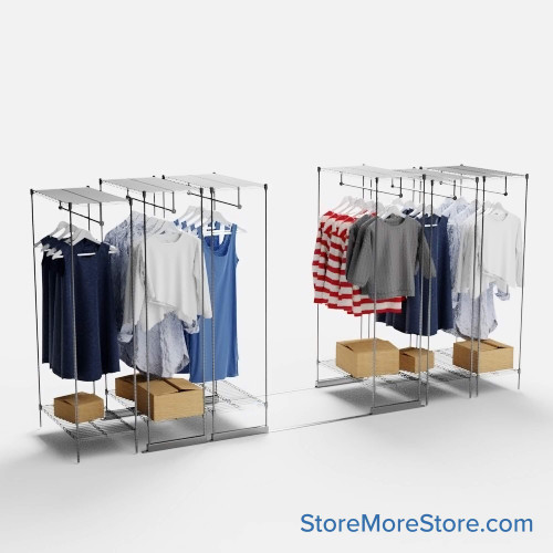 Retail Garment Racks, 192" W x 36" D