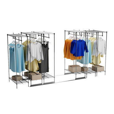 Retail Garment Racks, 144" W x 60" D