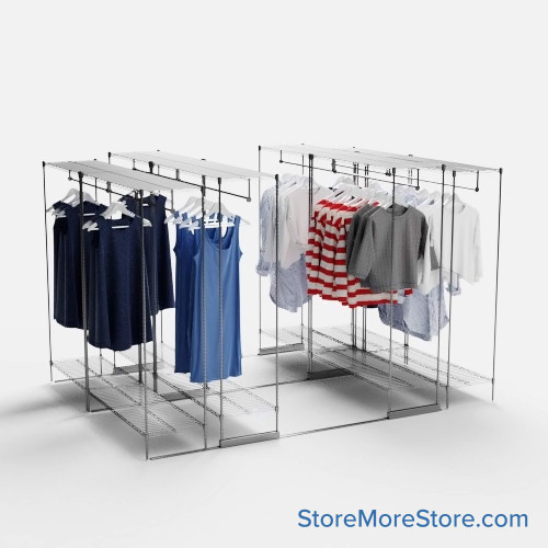 Retail Garment Racks, 144" W x 84" D