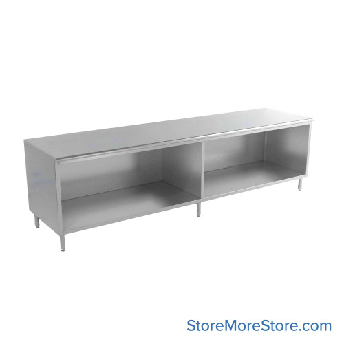 Stainless Steel Base Cabinets, 120" W x 24" D, 1.5" Rolled Front & Rear Edge Stainless Steel Base Cabinets, 120" W x 24" D, 1.5" Rolled Front & Rear Edge