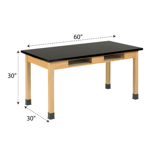 Classroom Lab Table with Book Storage, 60" W x 30" D x 30" H, High-Pressure Laminate Top Classroom Lab Table with Book Storage, 60" W x 30" D x 30" H, High-Pressure Laminate Top