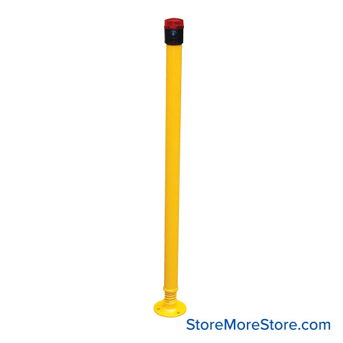 Steel Bollard, 45.25" High, Bollard w/ Beeper & Strobe