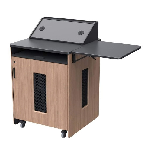 Compact Podium with Rack Mount and Secure Storage