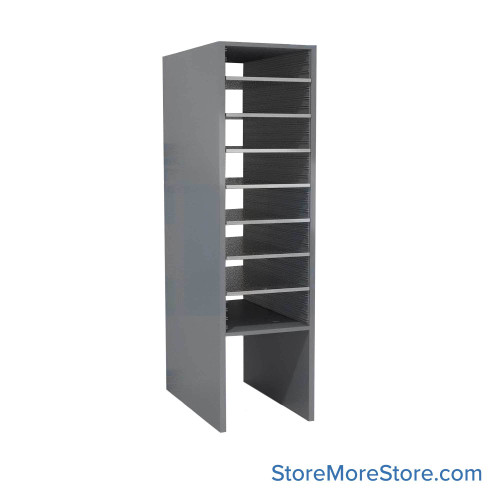 Mail Sorter, 36.5" W x 48" H, 36" Sorting Height, Laminate Back, 12" Open Back Riser