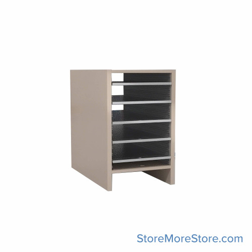 Mail Sorter, 13" W x 21" H, 18" Sorting Height, Plexiglass Back, 3" Open Back Riser