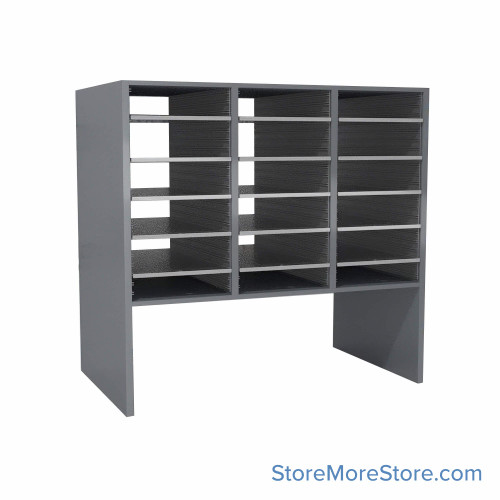 Large Mail Cubbies, 42.5" W x 36" H, 24" Sorting Height, 12" Closed Back Riser
