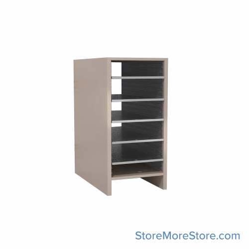 Legal Size Mail Sorter, 13" W x 27" H, 24" Sorting Height, Plexiglass Sorter Back, 3" Closed Back Riser