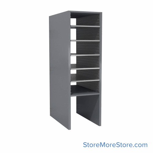 Oversize Mail Sorter, 15" W x 42" H, 30" Sorting Height, Laminate Back, 12" Closed Back Riser