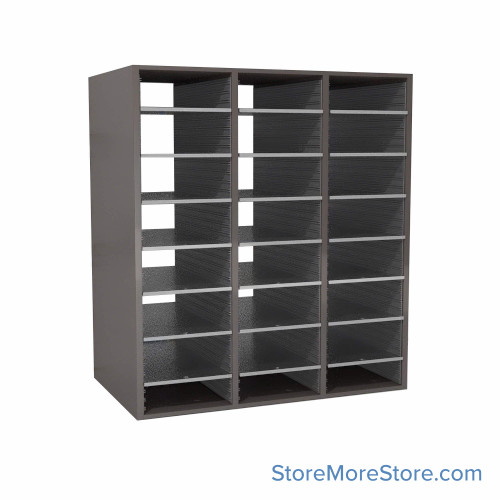 Oversize Mail Sorter, 42.5" W x 42" H, 42" Sorting Height, Laminate Back, No Riser Riser