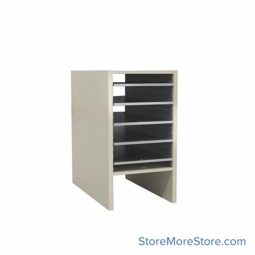Oversize Mail Sorter, 15" W x 24" H, 18" Sorting Height, Plexiglass Back, 6" Closed Back Riser