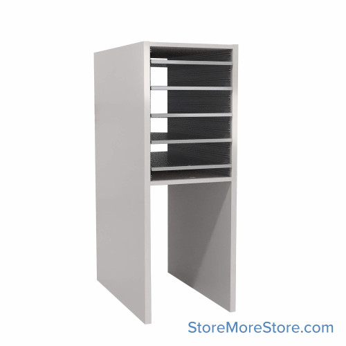 Pass Through Legal Mail Sorter, 13" W x 36" H, 18" Sorting Height, 18" Closed Back Riser