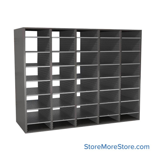 Pass Through Legal Mail Sorter, 59.75" W x 48" H, 48" Sorting Height, No Riser Riser