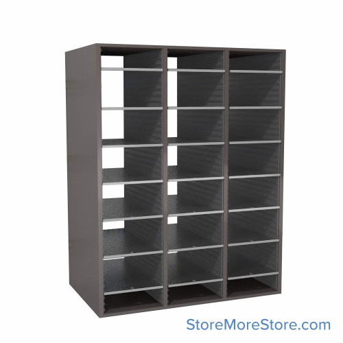 Pass Through Legal Mail Sorter, 36.5" W x 48" H, 48" Sorting Height, No Riser Riser