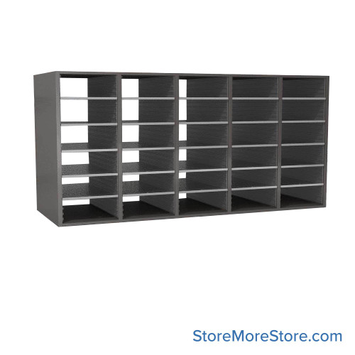 Pass Through Legal Mail Sorter, 59.75" W x 30" H, 30" Sorting Height, No Riser Riser