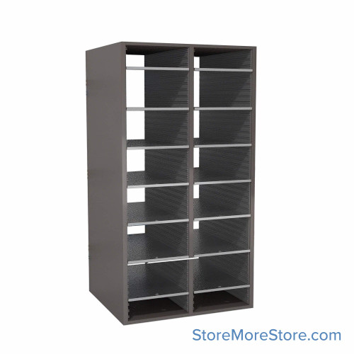 Pass Through Legal Mail Sorter, 24.75" W x 48" H, 48" Sorting Height, No Riser Riser