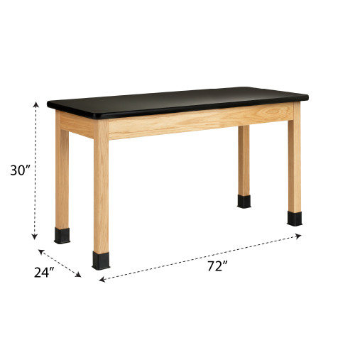 Wooden Lab Bench 72''W x 24''D x 30''H - P730LBBK30N