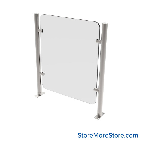 Acrylic Sneeze Guard, 24" W x 36" H, Mounted Acrylic Sneeze Guard, 24" W x 36" H, Mounted