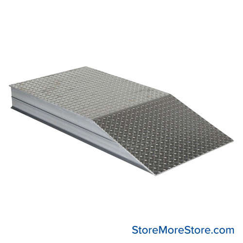 Wheel Riser Ramp, 6" H, 48" Ramp Length, 24" Ramp Width, Includes Wheels