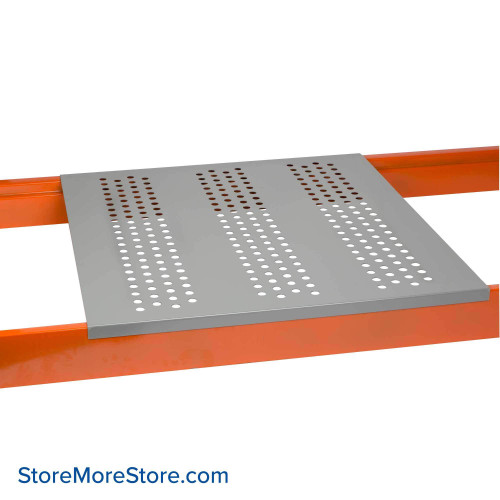 Steel Pallet Rack Decking, 46" W x 42" D, Perforated Steel
