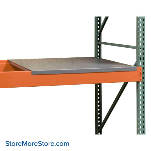 Steel Pallet Rack Decking, 58" W x 36" D, Solid Steel