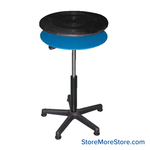 Manual Turntable, 1" W x 18" D x 23.25" H, Gas Cylinder Height Adjustment