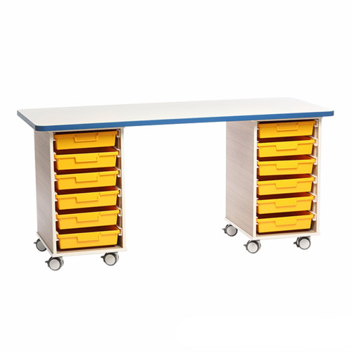 Mobile STEM Stations, 60" W x 24" D x 29" H, 12 Trays