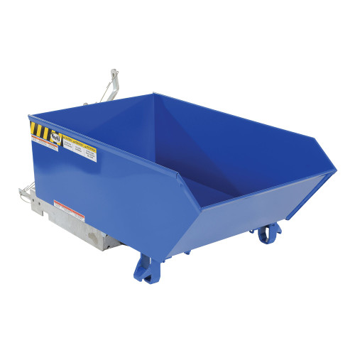 Forklift Dumping Hopper, 27" W x 46.25" D x 21.5" H, 6000 lbs, Semi-Steel Casters