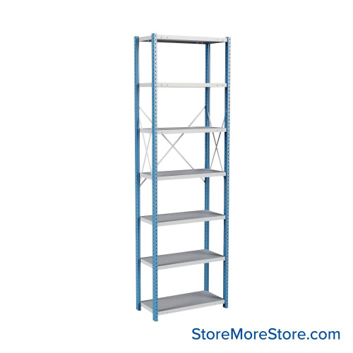 Heavy Duty Shelving, 36" W x 18" D x 123" H, Heavy-Duty Open Shelving Heavy Duty Shelving, 36" W x 18" D x 123" H, Heavy-Duty Open Shelving