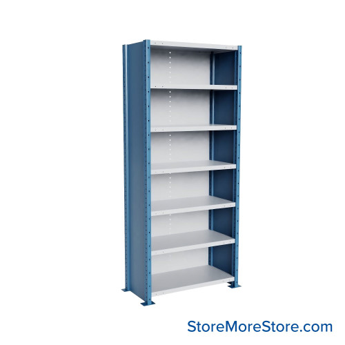 Heavy Duty Shelving, 36" W x 18" D x 87" H, Extra Heavy-Duty Closed Shelving