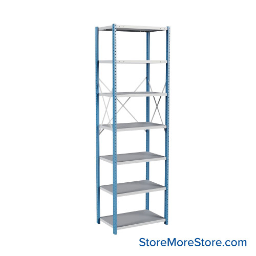Heavy Duty Shelving, 36" W x 24" D x 123" H, Extra Heavy-Duty Open Shelving