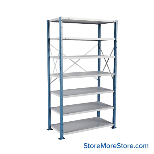 Heavy Duty Shelving, 48" W x 24" D x 87" H, Extra Heavy-Duty Open Shelving