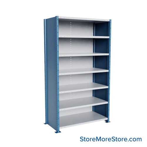 Heavy Duty Shelving, 48" W x 24" D x 87" H, Heavy-Duty Closed Shelving