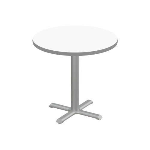 Dry Erase Bistro Pedestal Tables, 24" W x 24" D x 29" H, 24" round Top, Cross Base