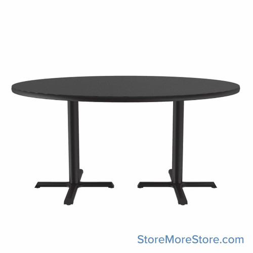 Commercial Cafe Tables, 60" W x 60" D x 29" H, Round Shaped, Cross Base