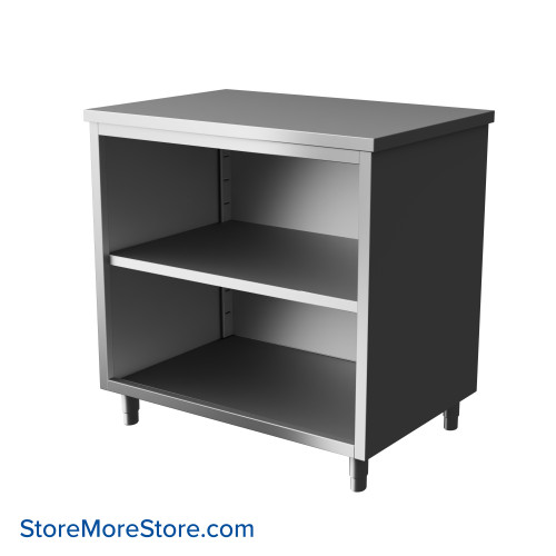 Stainless Steel Table Cabinet, 36" W x 24" D, 1 Adjustable Shelf Stainless Steel Table Cabinet, 36" W x 24" D, 1 Adjustable Shelf