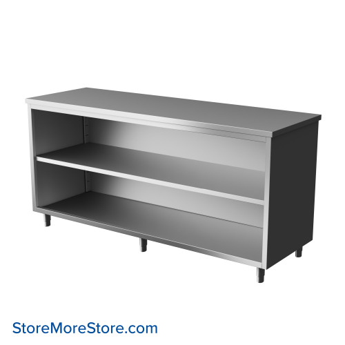 Stainless Steel Table Cabinet, 72" W x 24" D, 1 Adjustable Shelf Stainless Steel Table Cabinet, 72" W x 24" D, 1 Adjustable Shelf