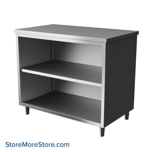 Stainless Steel Table Cabinet, 42" W x 30" D, 1 Adjustable Shelf Stainless Steel Table Cabinet, 42" W x 30" D, 1 Adjustable Shelf