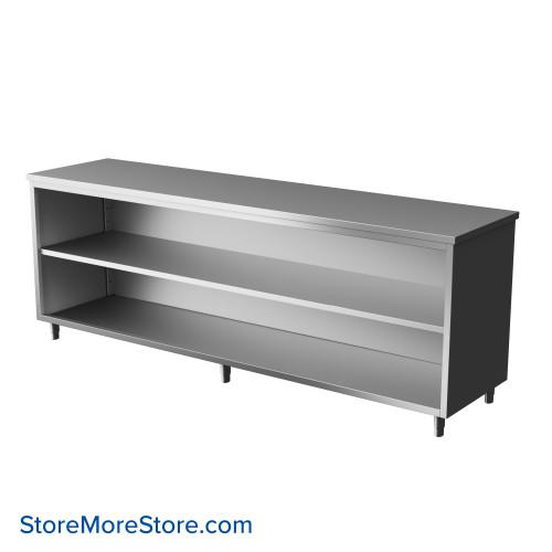 Stainless Steel Table Cabinet, 96" W x 24" D, 1 Adjustable Shelf Stainless Steel Table Cabinet, 96" W x 24" D, 1 Adjustable Shelf