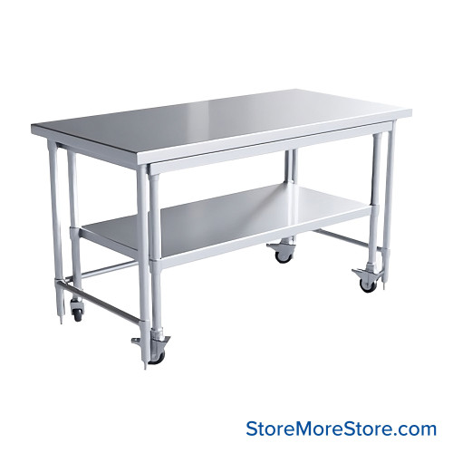 Stainless Steel Nesting Tables, 60" Wide