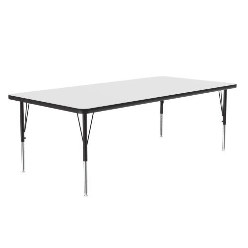 Dry Erase Activity Tables, 72" W x 36" D, Rectangular, Black/chrome