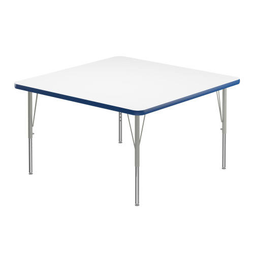 Dry Erase Activity Tables, 48" W x 48" D, Square, Silver Mist